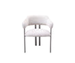 Plush Cream Dining Chair
