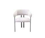 Plush Cream Dining Chair