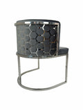 Rose Velvet Modern Stainless Steel Dining Chair Grey Silver