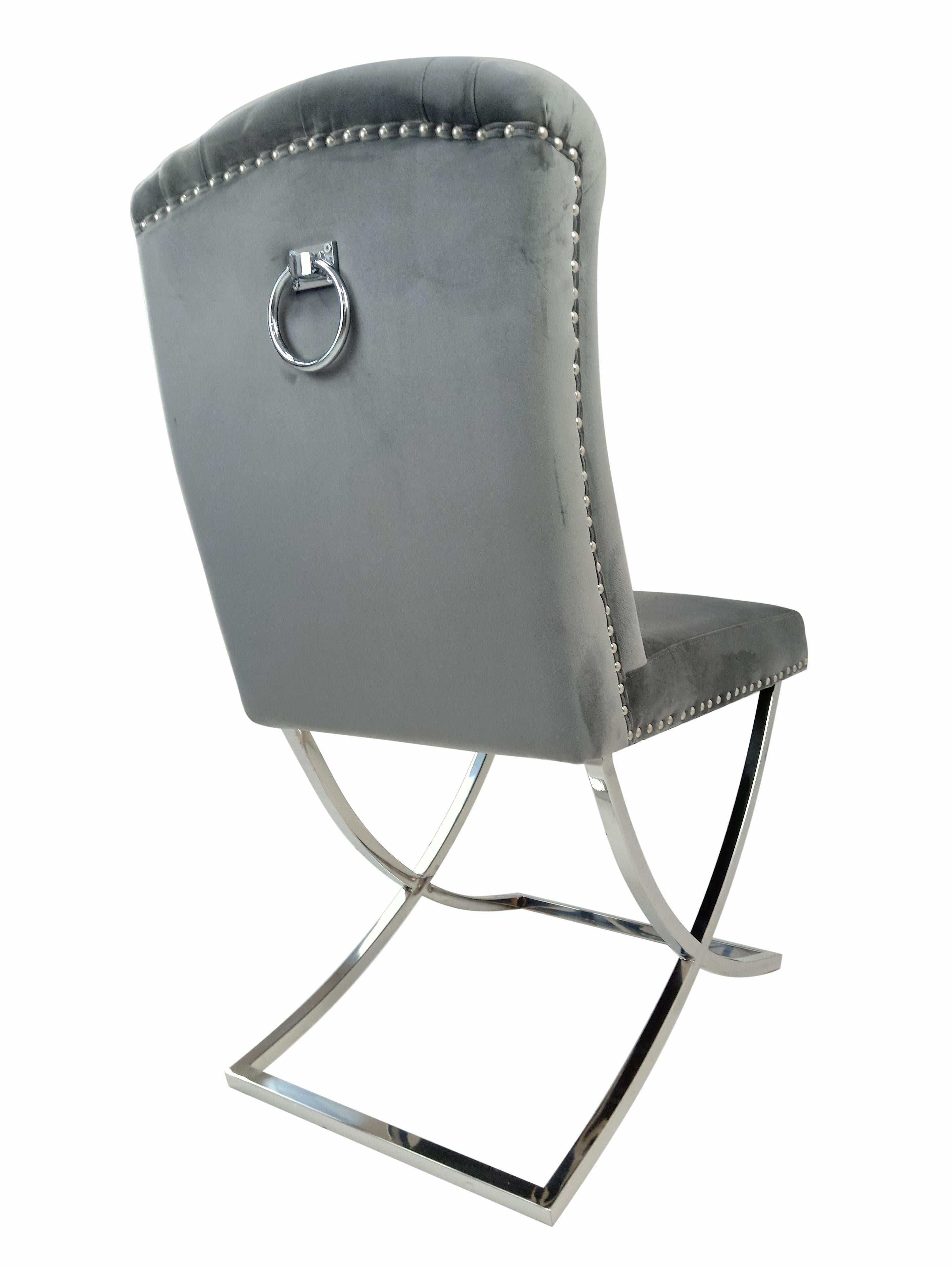 Jay Dining Chair Grey Silver