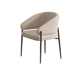 Jasper Modern Dining Chair Light Grey Fabric with Natural Legs