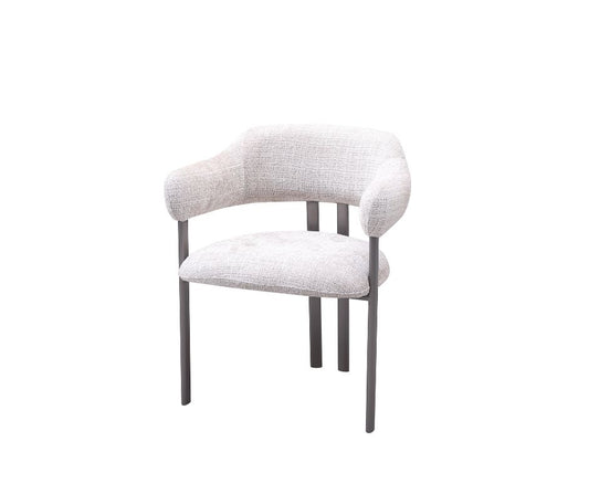 Plush Cream Dining Chair