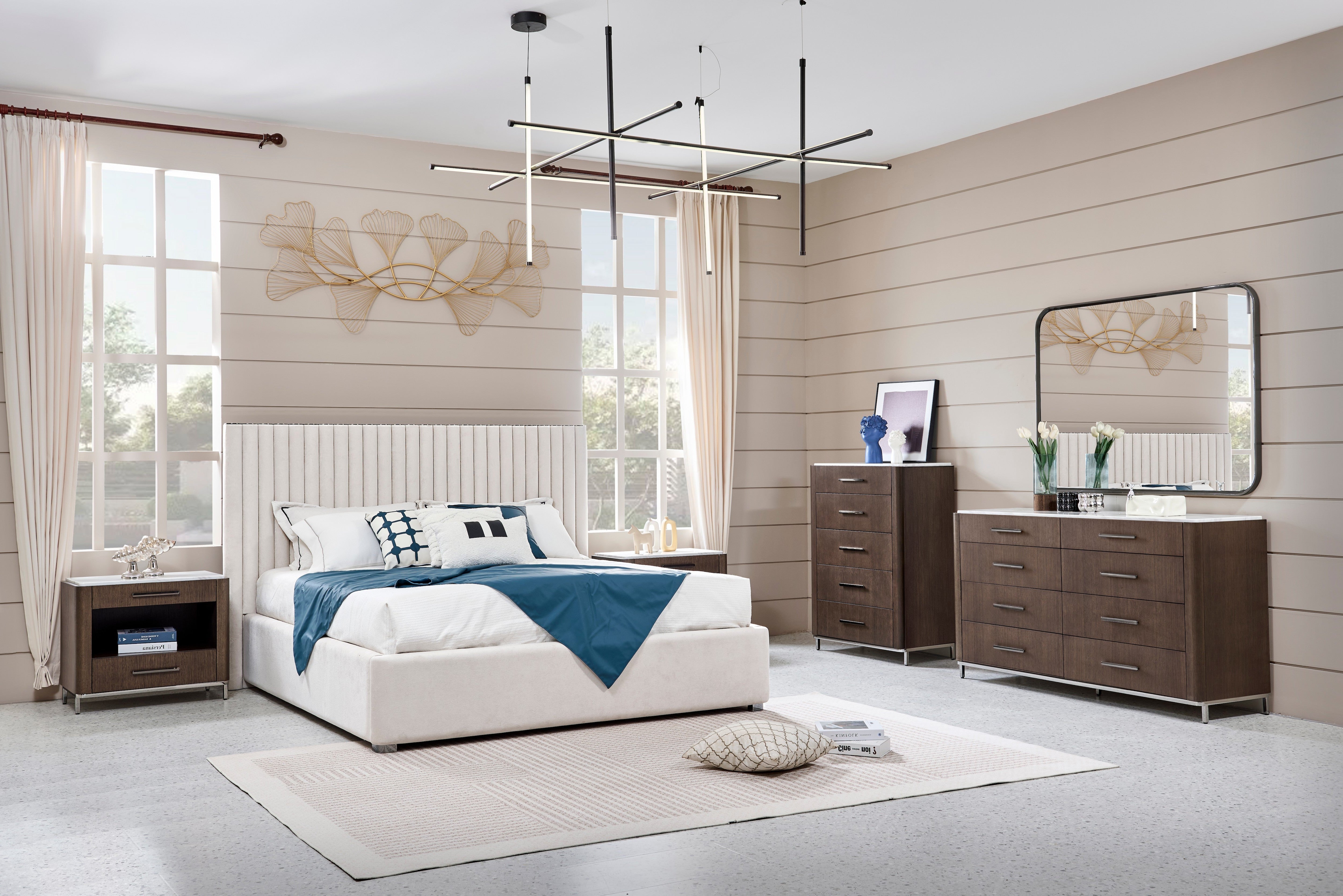 Riviera Modern Luxury Bedroom Suite Light Grey