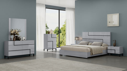 Hazel Modern Bedroom Suite Cool Grey