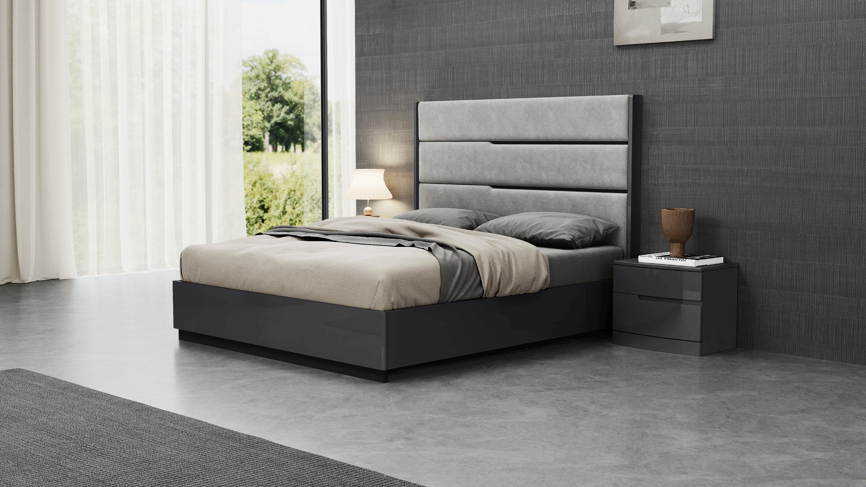 Lucy Modern Bedroom Suite Graphite