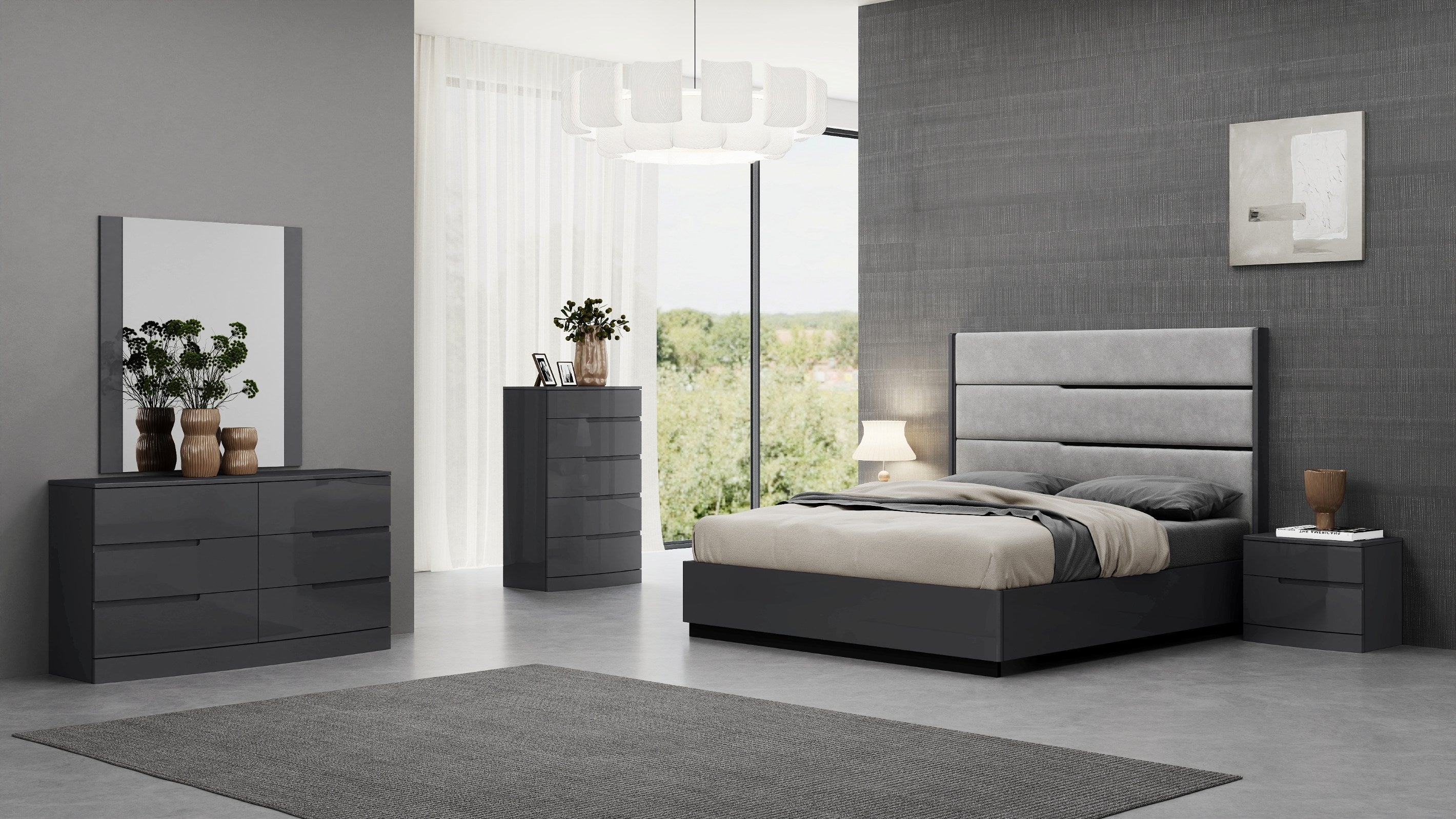 Lucy Modern Bedroom Suite Graphite