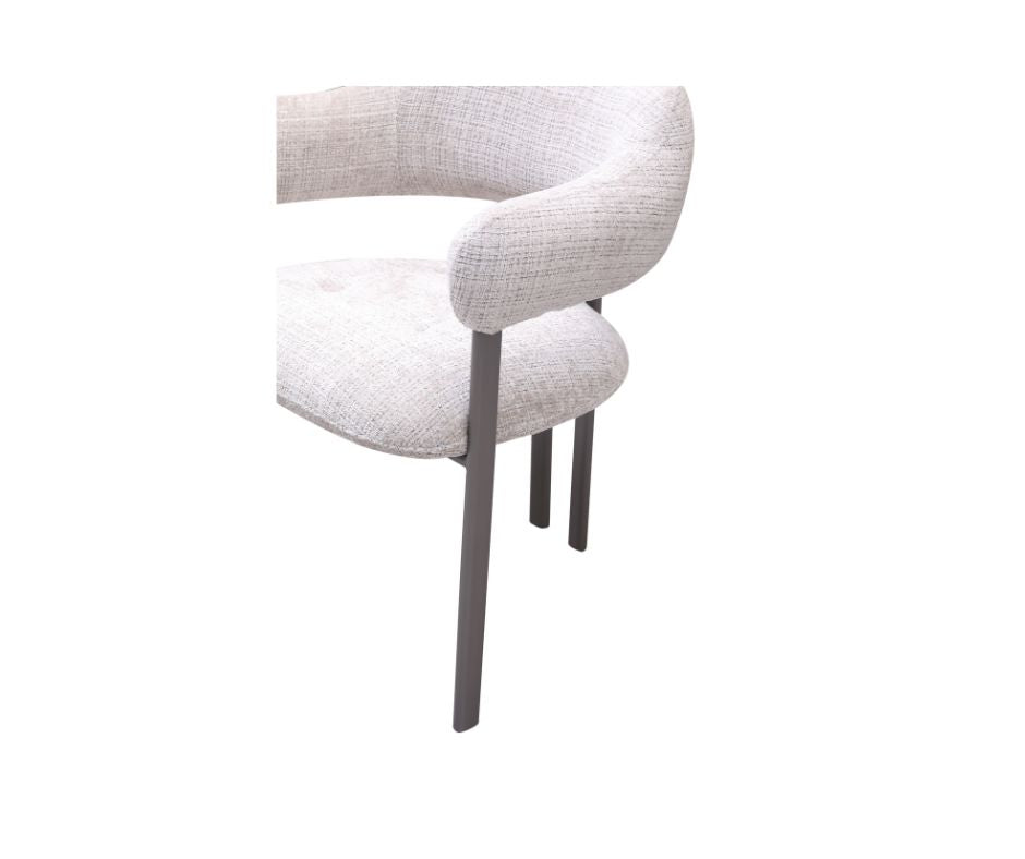 Plush Cream Dining Chair
