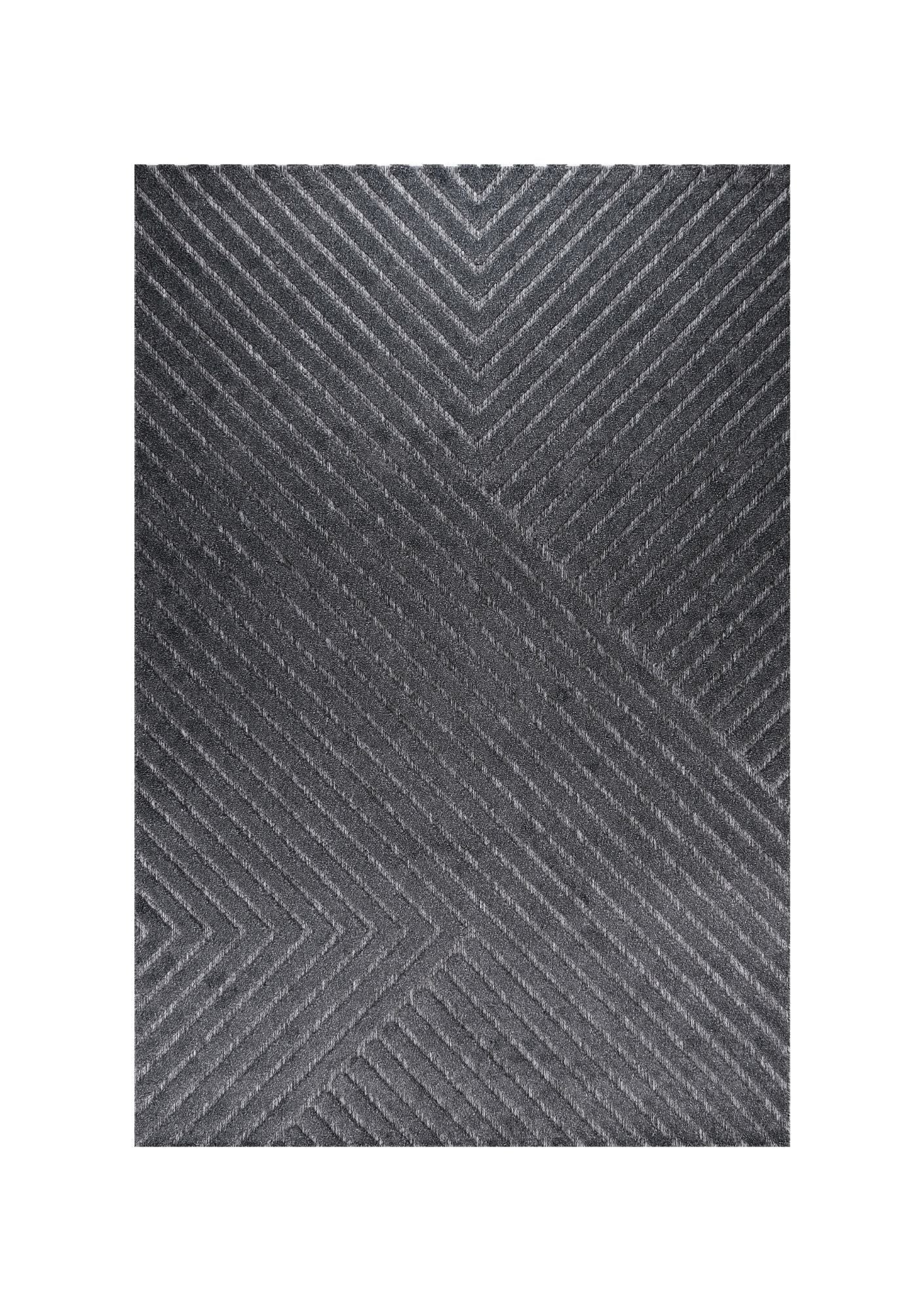 Venus E690B Dark Grey Modern Area Rug