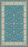 Mashad 722130 Traditional Persian Area Rug Blue