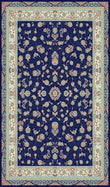 Mashad 722130 Traditional Persian Area Rug Dark Blue