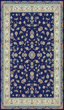 Mashad 722130 Traditional Persian Area Rug Dark Blue