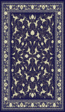 Mashad 722621 Traditional Persian Area Rug Dark Blue
