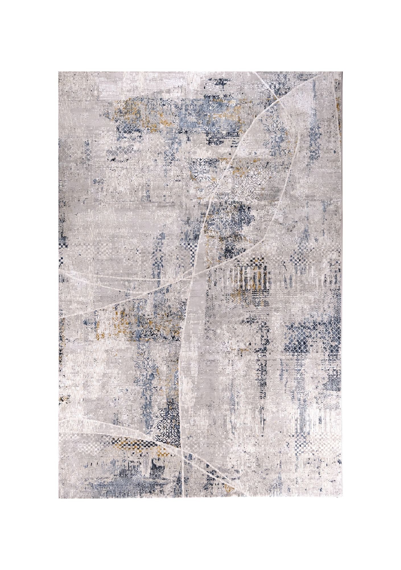 Rieka Ly112A Modern Area Rug Light Gray