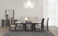 Juniper Modern Luxury Dining Table Graphite White Gold