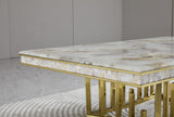 New Stela Coffee Table Marble Top Stainless Steel Base Gold