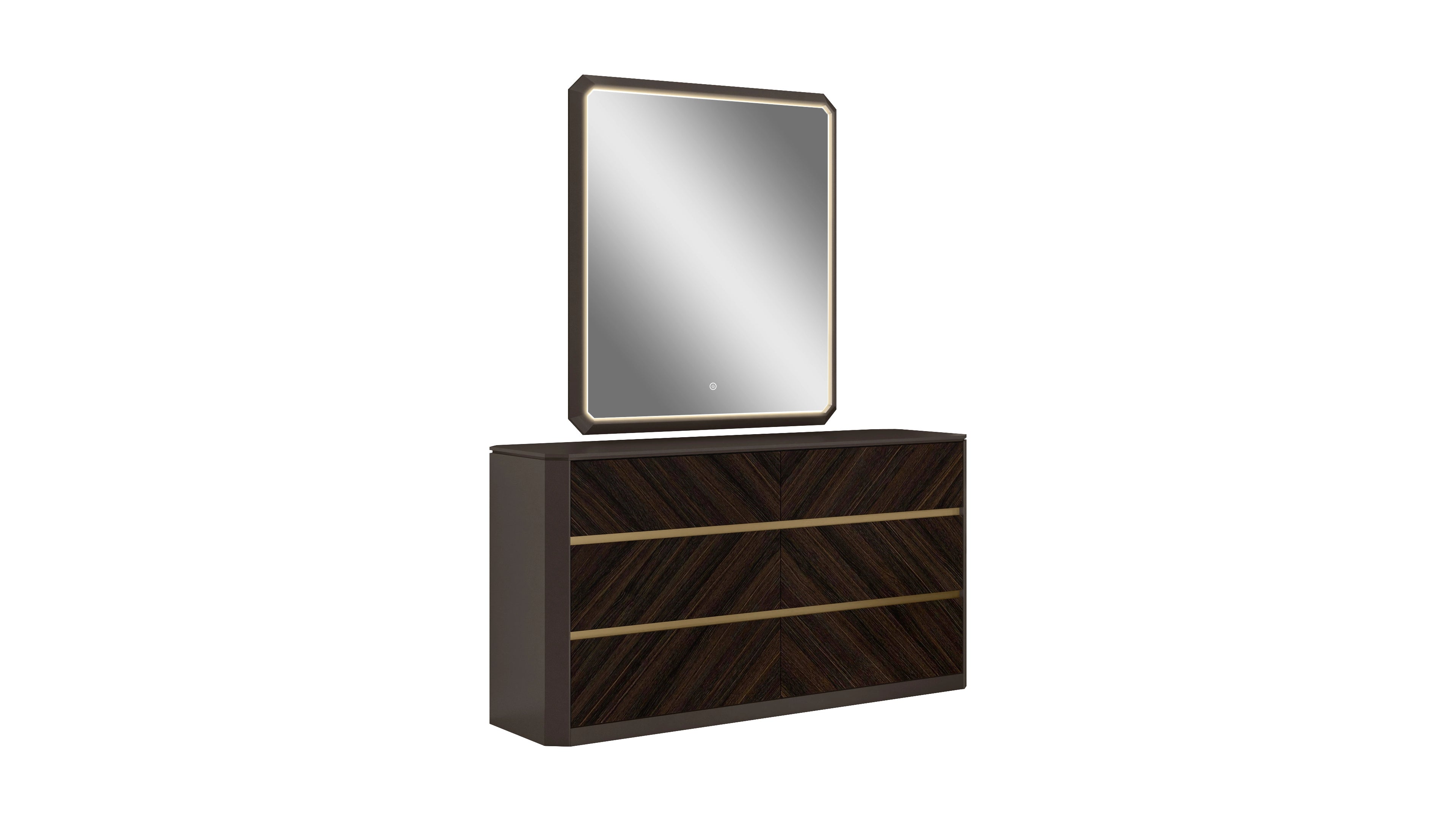 Estelle Modern Bedroom Suite Black Oak