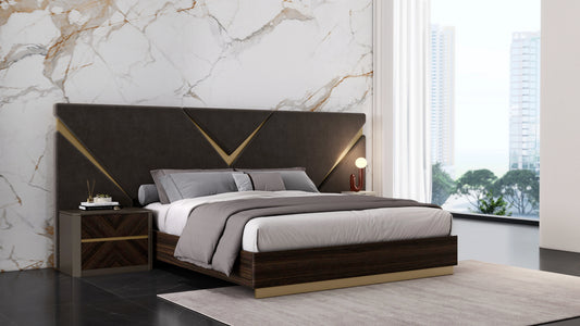 Elizabeth Modern Bedroom Suite Black Oak
