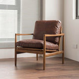 Benjamin Leather Armchair Ashwood