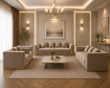 Alfora Modern Fabric Sofa Set Beige