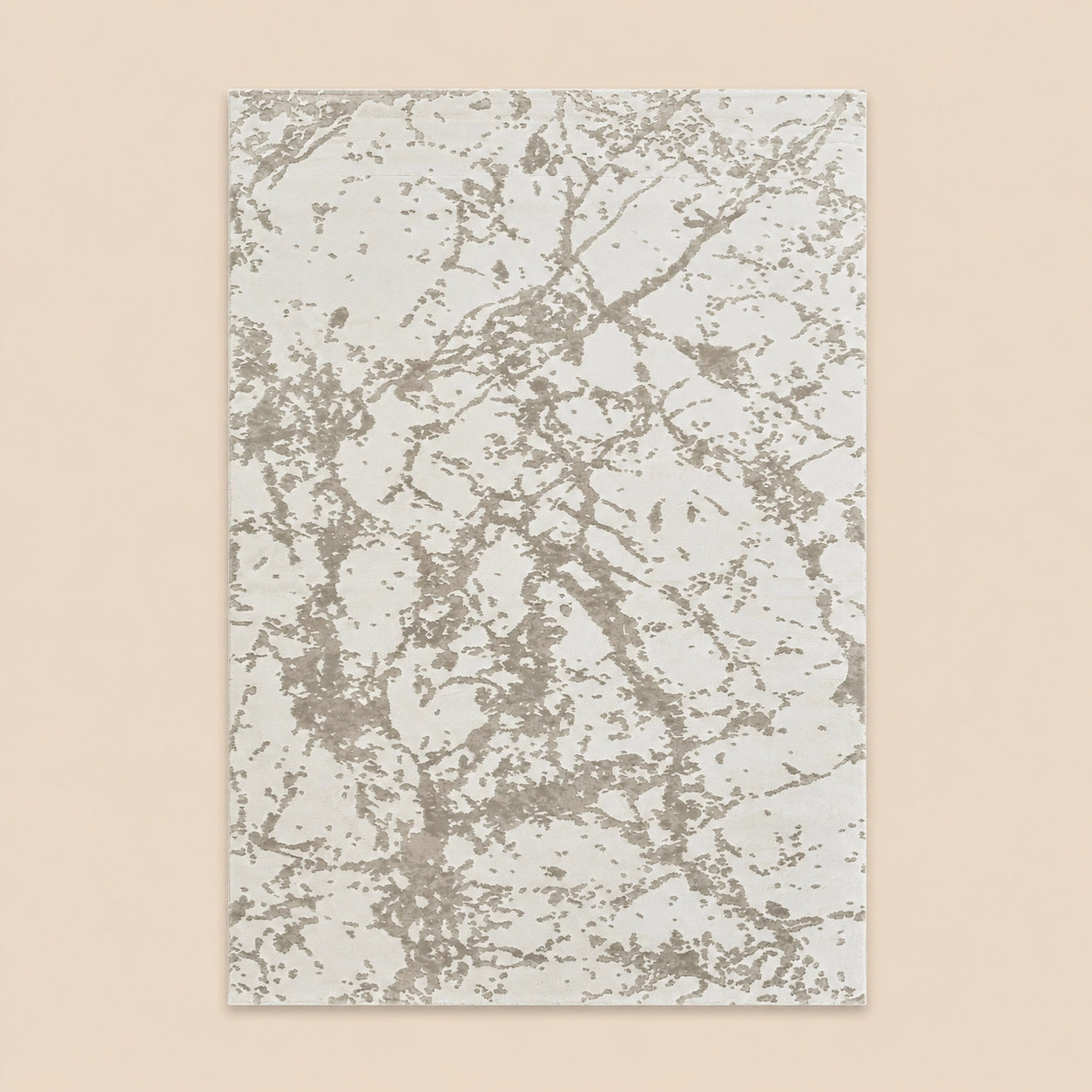 Anemon F030B Cream Cream Modern Area Rug