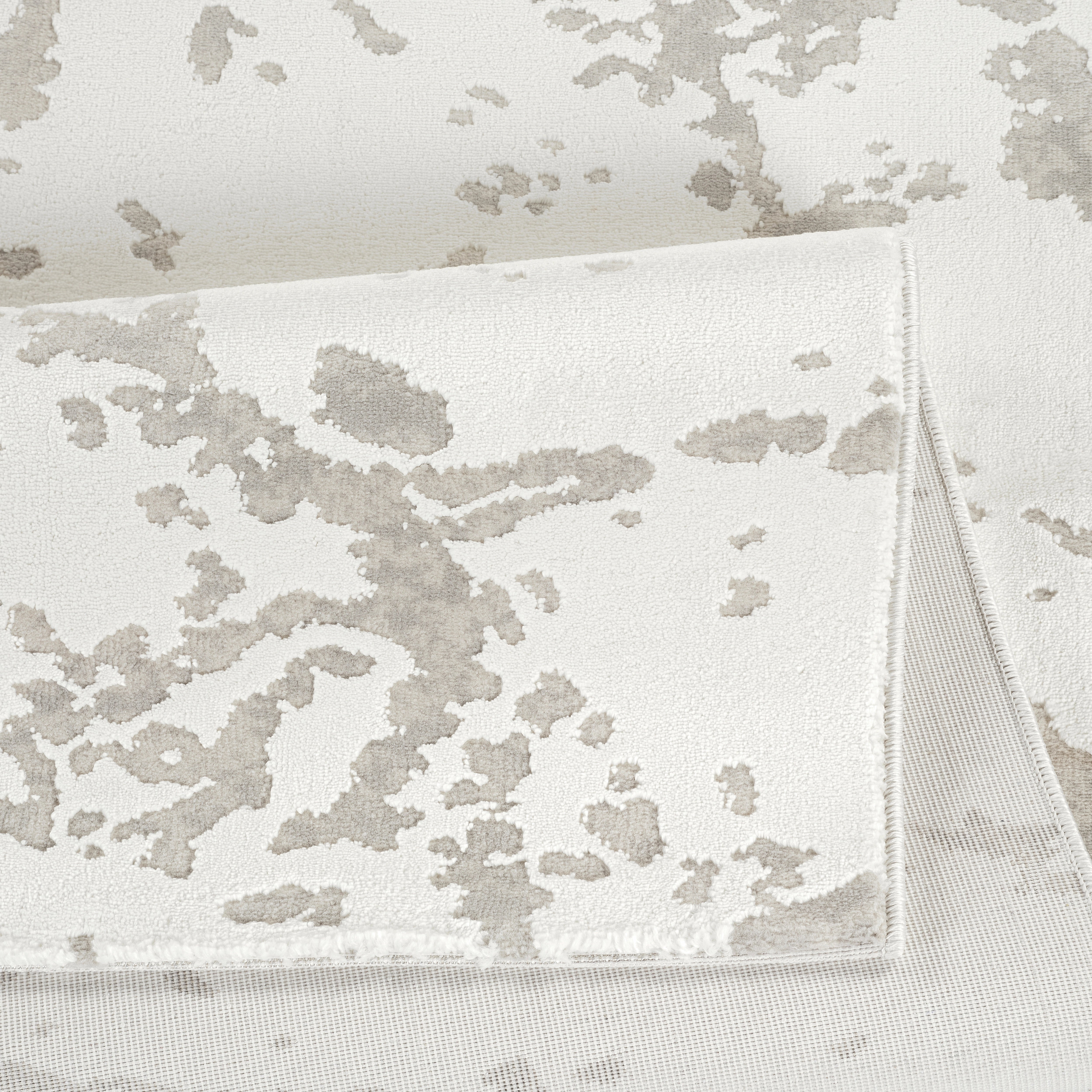 Anemon F030B Cream Cream Modern Area Rug