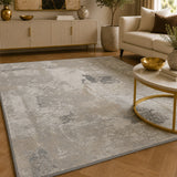 Anemon T014A Cream Silver Modern Area Rug