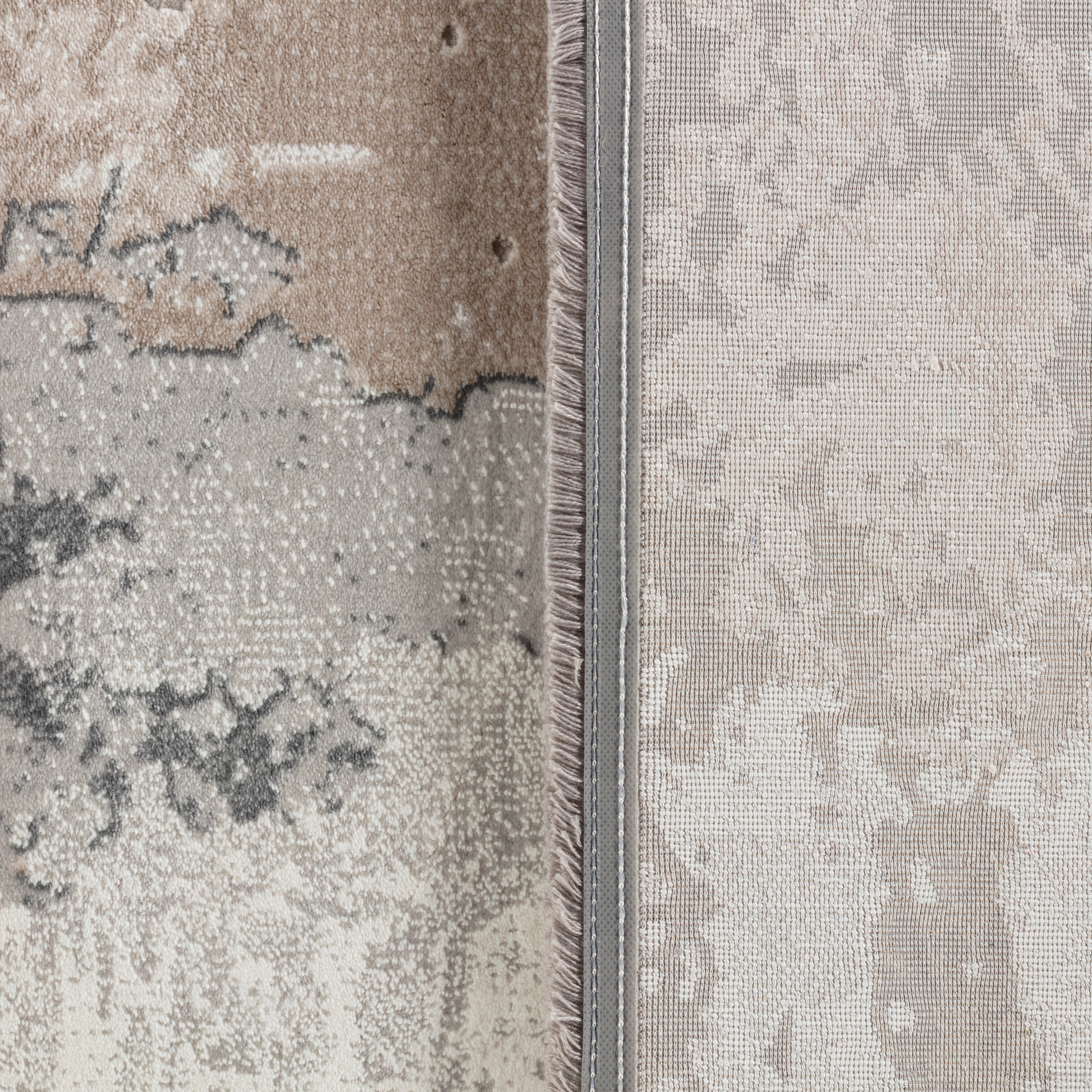Anemon T014A Cream Silver Modern Area Rug