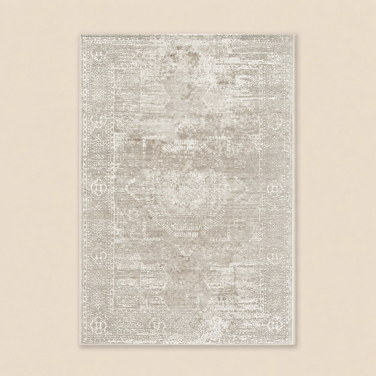 Anemon T025A Light Beige Light Grey Modern Area Rug
