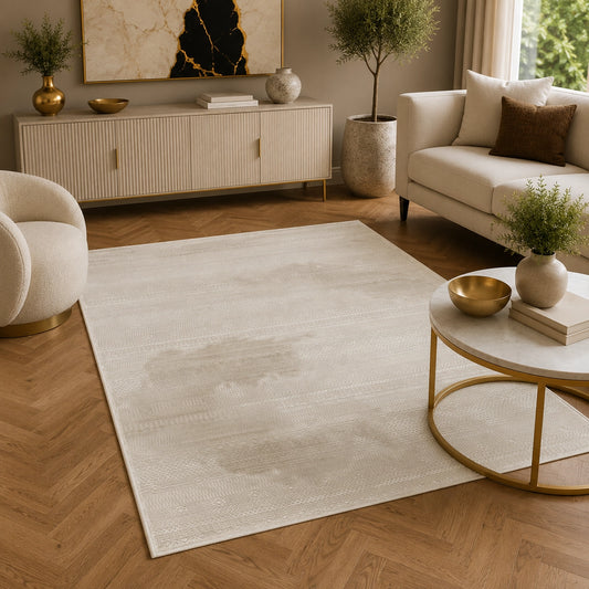 Anemon T053A Cream Light Beige Modern Area Rug