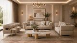 Arco Modern Fabric Sofa Set