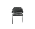 Kenzi Chenille Modern Dining Chair Dark Grey