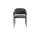 Kenzi Chenille Modern Dining Chair Dark Grey