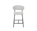 Naaz Fabric Modern Barstool Metal Fram Grey