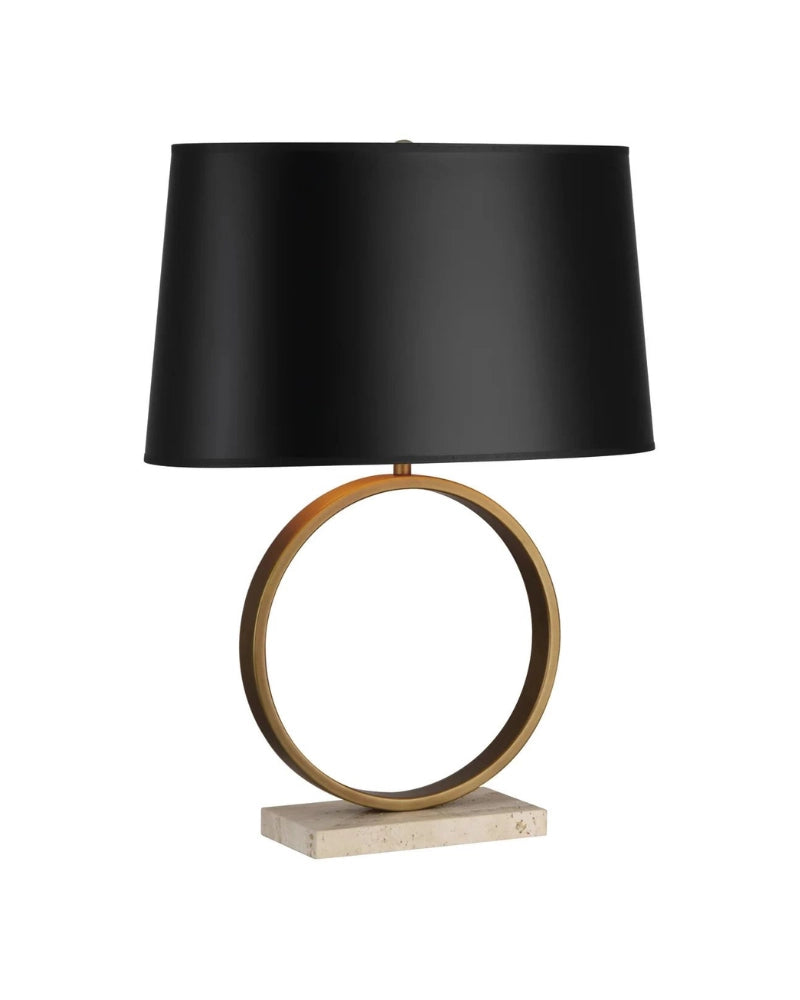 Ashford Luxury Brass Table Lamp with Black Shade