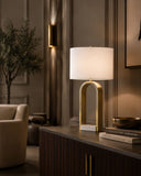 Designer brass table lamp for bedroom and living room styling