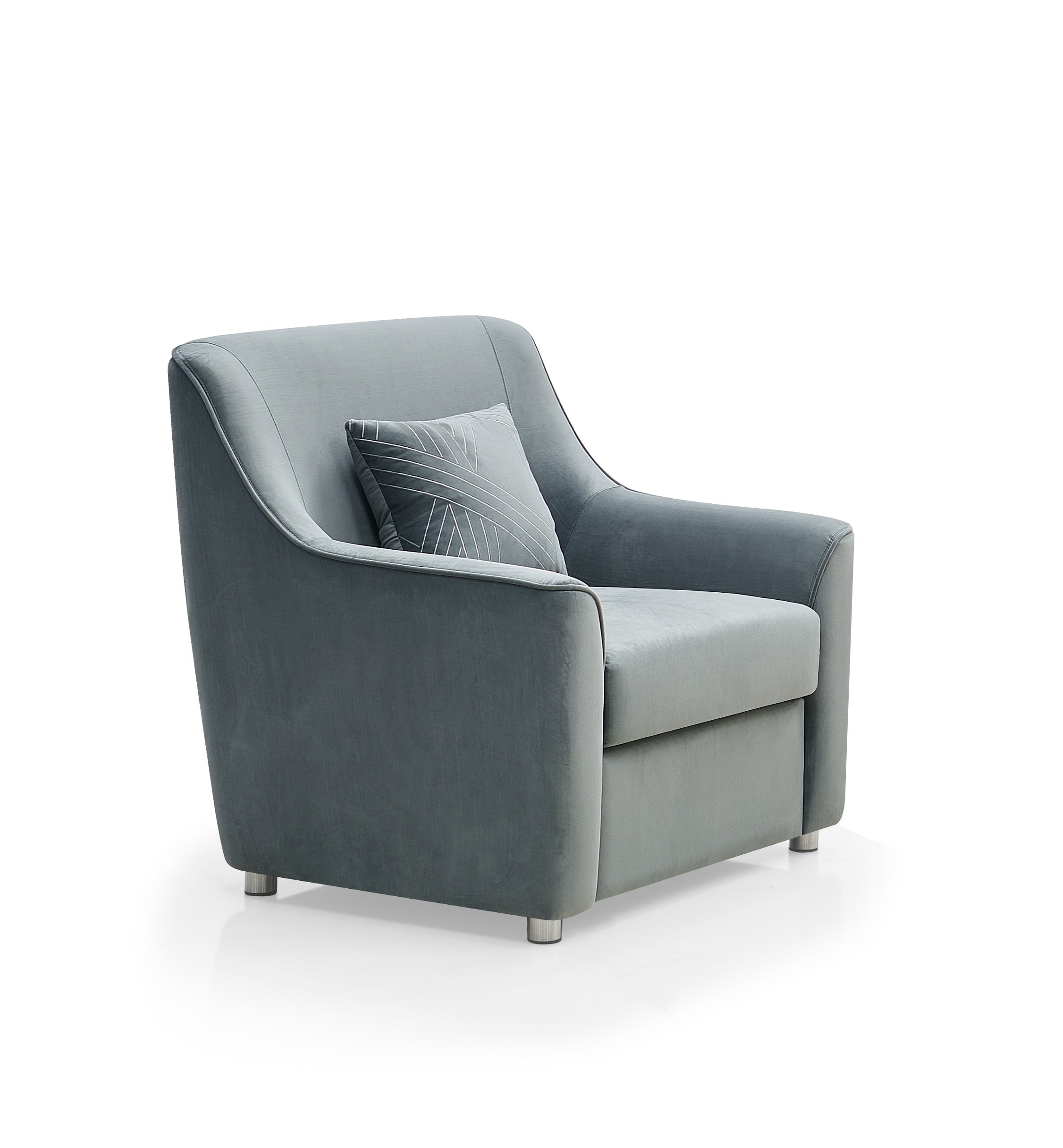 Regal Modern Fabric Sofa Set Grey