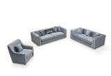 Regal Modern Fabric Sofa Set Grey