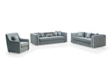 Regal Modern Fabric Sofa Set Grey