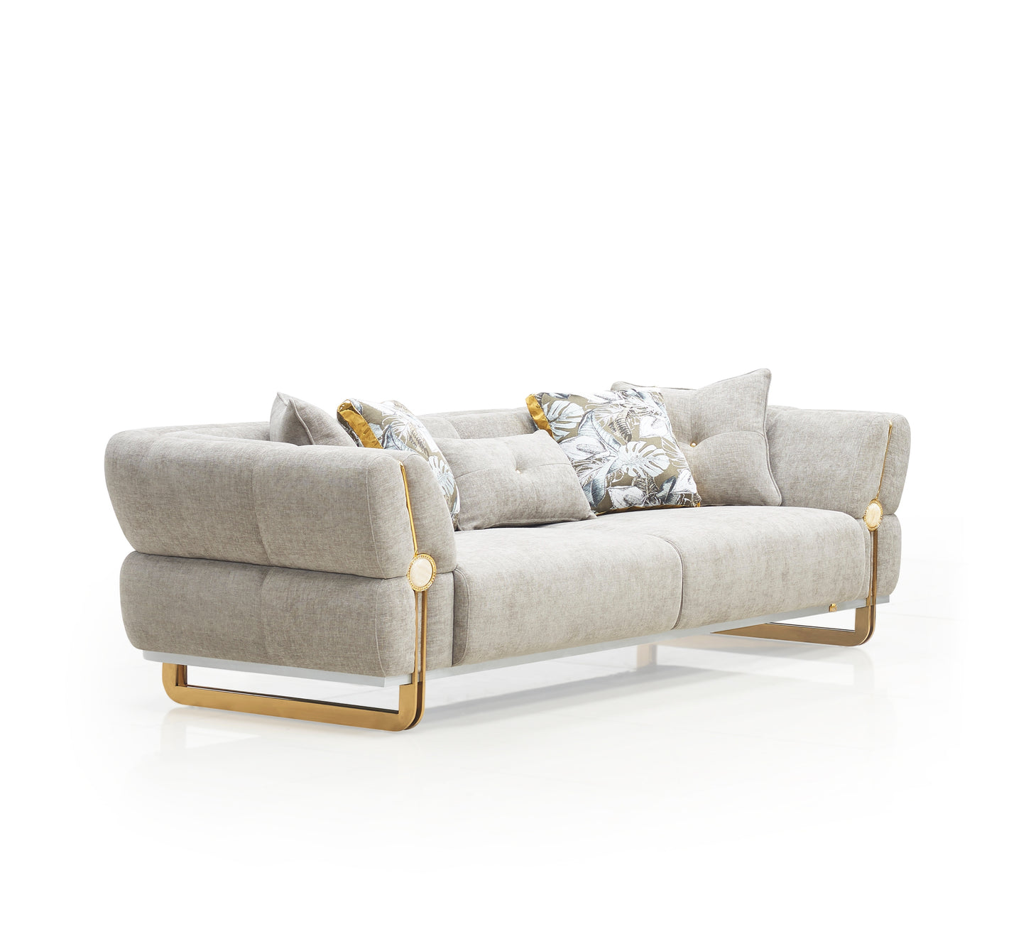 Arco Modern Fabric Sofa Set