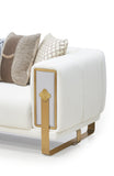 Kiama Modern Beige Velvet Sofa Set