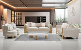 Opal Velvet Sofa Set Beige