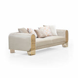 Opal Velvet Sofa Set Beige