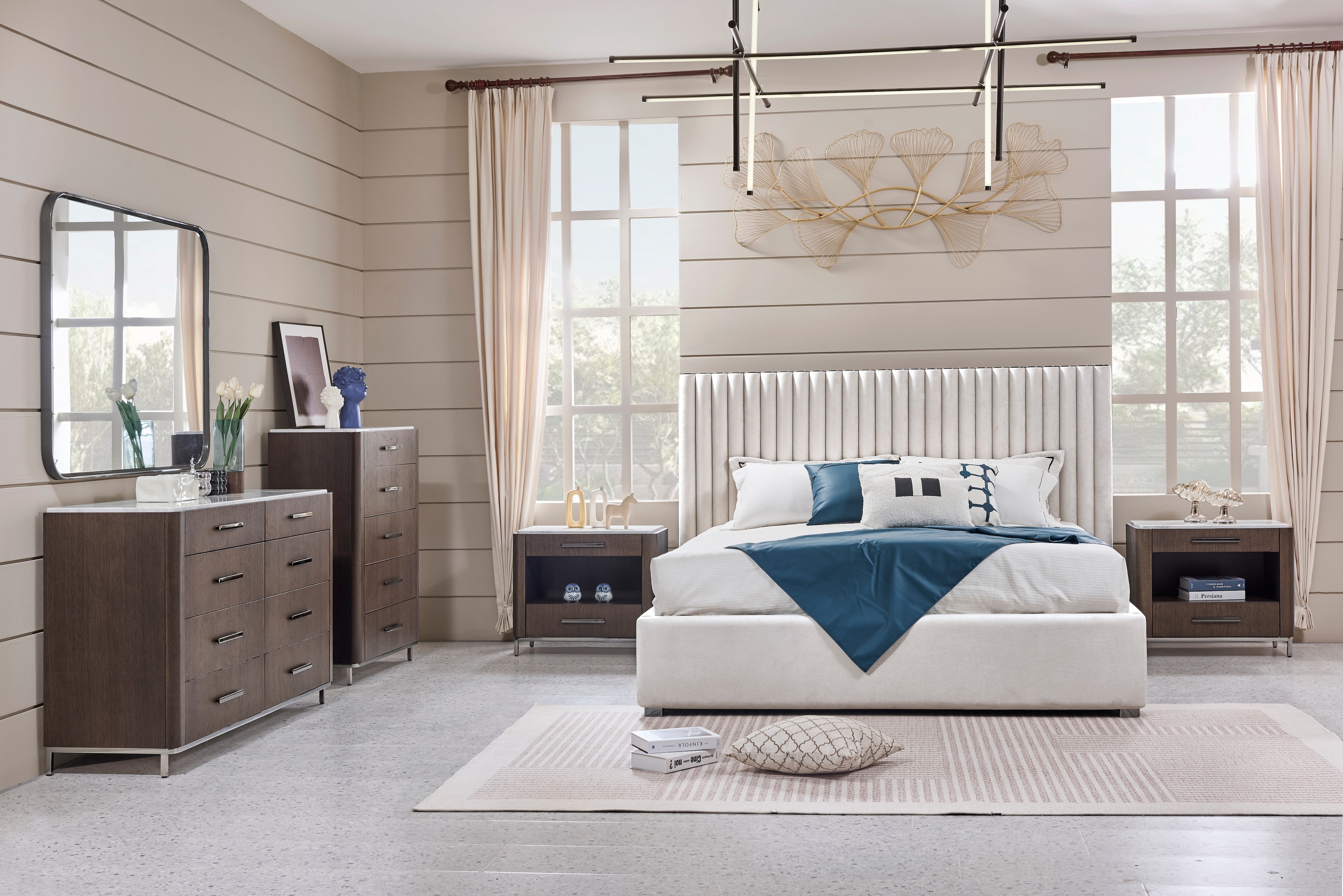 Riviera Modern Luxury Bedroom Suite Light Grey