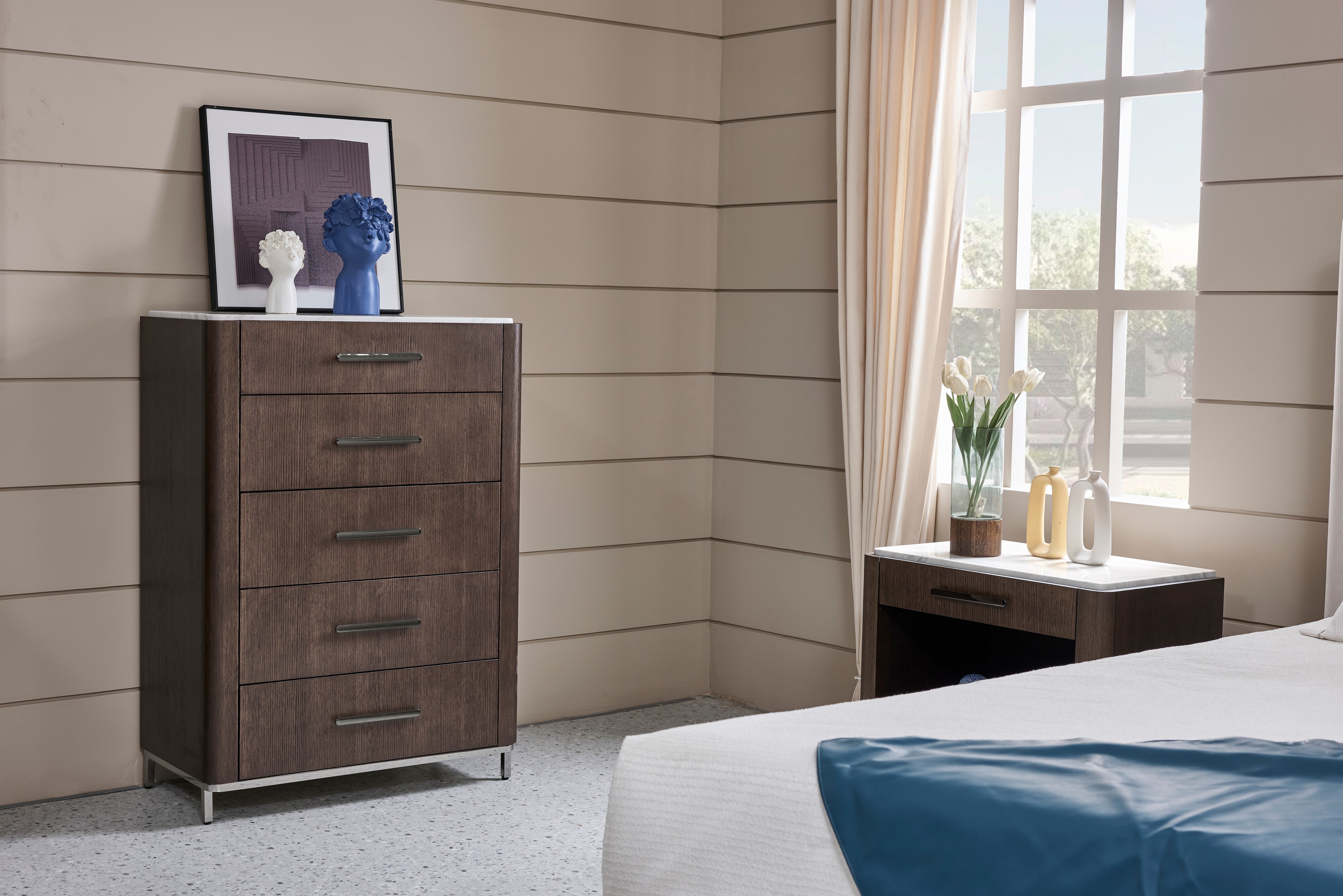 Riviera Modern Luxury Bedroom Suite Light Grey