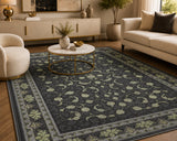 Mashad 806004 Traditional Persian Area Rug Coal