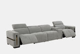 Bliss Modern Corner Electric Recliner Fabric Sofa Set Dark Grey