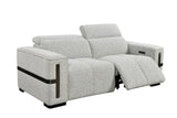 Bliss Luxury Dual Electronic Recliner Fabric Sofa Set Grey