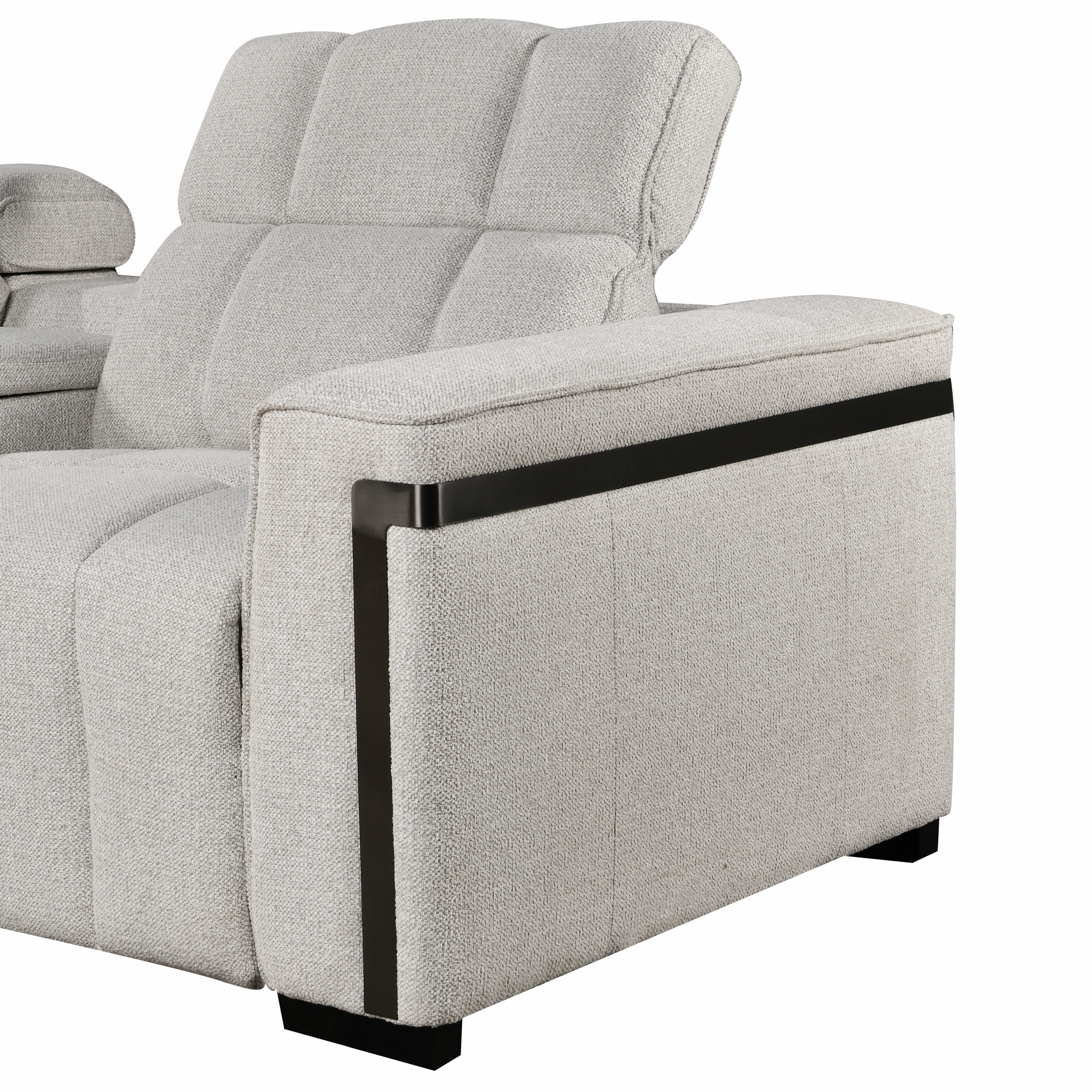 Crown Electric Recliner Fabric Sofa Set