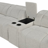 Crown Electric Recliner Fabric Sofa Set