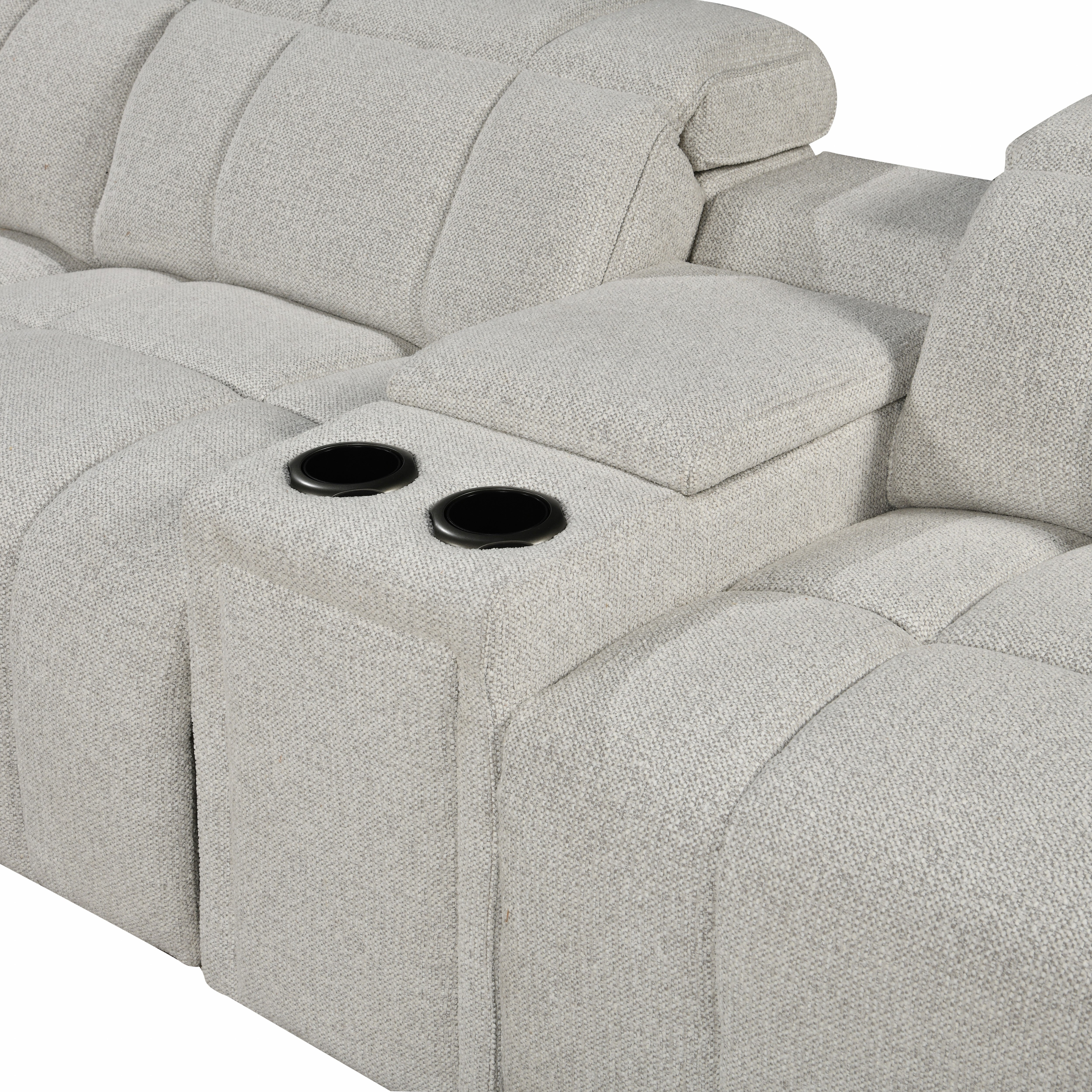 Crown Electric Recliner Fabric Sofa Set